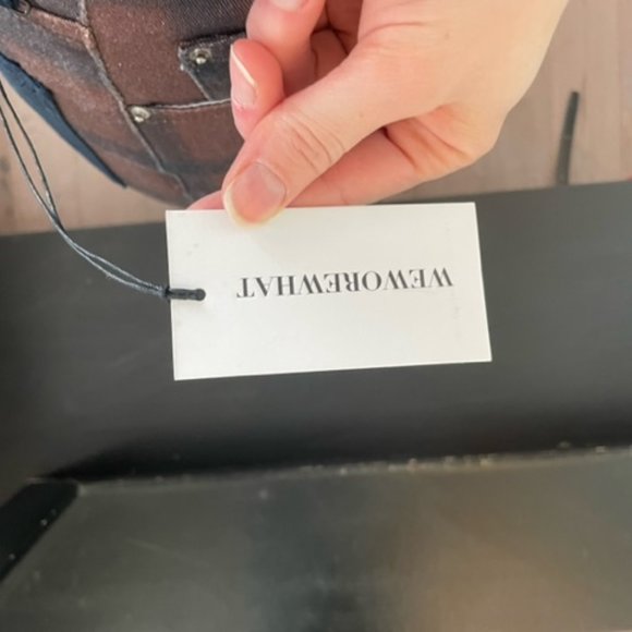 WeWoreWhat New With Tags Plaid Stretchy Jeans - Picture 5 of 6